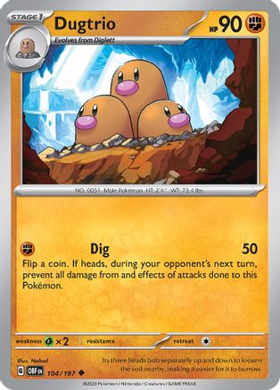 Dugtrio - 104/197 - Uncommon
