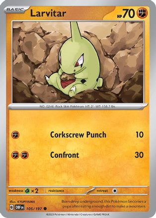 Larvitar - 105/197 - Common - Reverse Holofoil