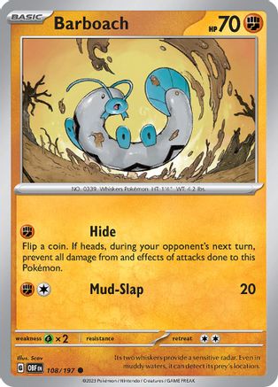Barboach - 108/197 - Common - Reverse Holofoil