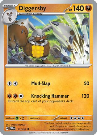 Diggersby - 113/197 - Uncommon - Reverse Holofoil