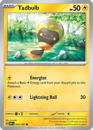Tadbulb 074/197 - 074/197 - Common - Reverse Holofoil