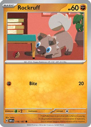 Rockruff - 116/197 - Common - Reverse Holofoil