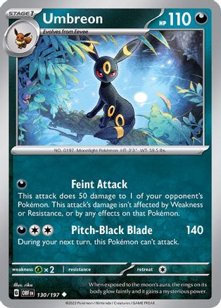 Umbreon - 130/197 - Uncommon - Reverse Holofoil