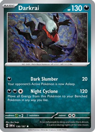 Darkrai - 136/197 - Rare - Holofoil