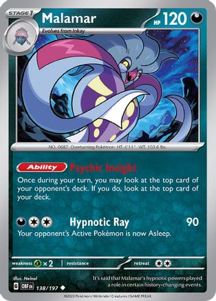 Malamar - 138/197 - Uncommon - Reverse Holofoil
