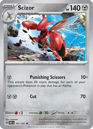 Scizor - 141/197 - Rare - Reverse Holofoil