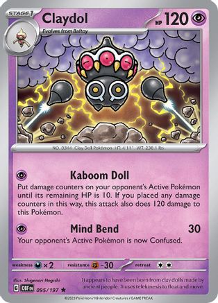 Claydol - 095/197 - Rare - Holofoil