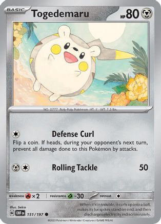 Togedemaru - 151/197 - Common - Reverse Holofoil