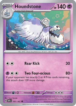 Houndstone - 101/197 - Uncommon - Reverse Holofoil