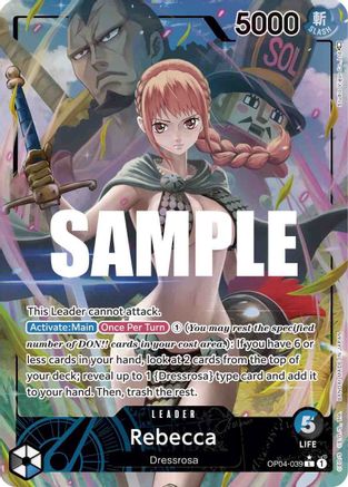 Rebecca (039) (Alternate Art) - OP04-039 - Leader