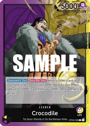 Crocodile (058) - OP04-058 - Leader