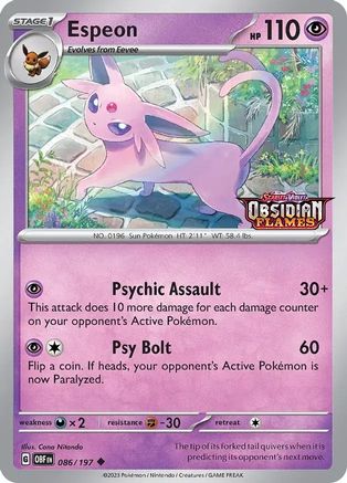 Espeon (Best Buy Exclusive) - 086/197 - Promo - Holofoil