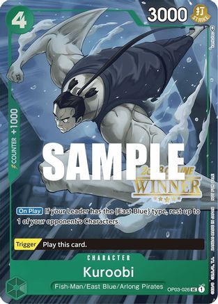 Kuroobi (Online Regional 2023) [Winner] - OP03-026 - Promo