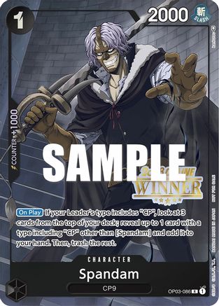 Spandam (Online Regional 2023) [Winner] - OP03-086 - Promo