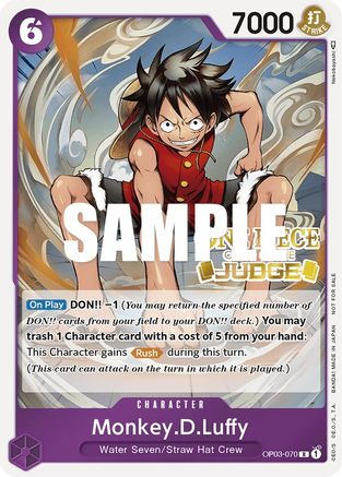 Monkey.D.Luffy (Judge Pack Vol. 2) - OP03-070 - Promo