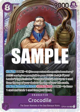 Crocodile (060) - OP04-060 - Super Rare