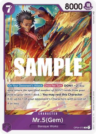 Mr.5 (Gem) - OP04-072 - Rare