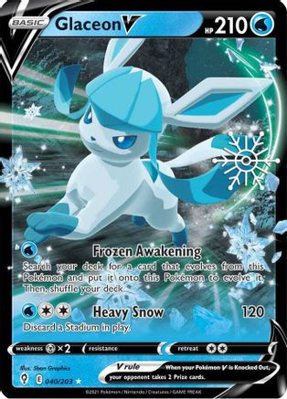 Glaceon V - 040/203 - Ultra Rare - Holofoil
