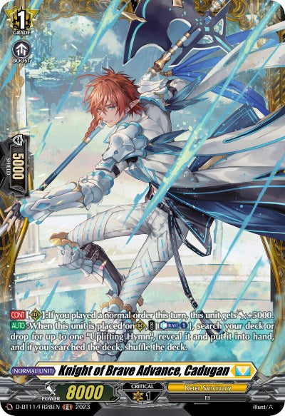 Knight of Brave Advance, Cadugan (D-BT11/FR28EN) [Clash of the Heroes]