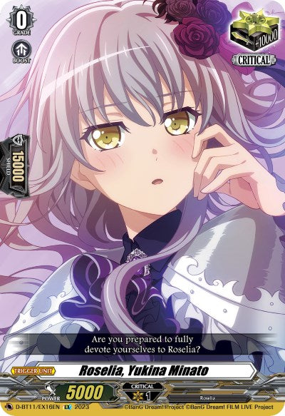 Roselia, Yukina Minato (D-BT11/EX16EN) [Clash of the Heroes]