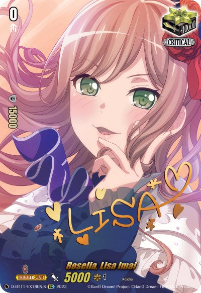 Roselia, Lisa Imai (Signature) (D-BT11/EX18EN-S) [Clash of the Heroes]