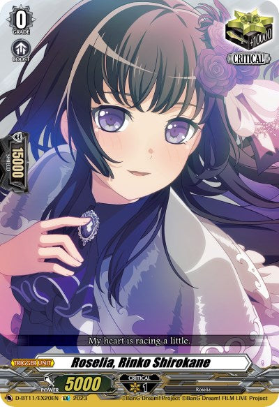 Roselia, Rinko Shirokane (D-BT11/EX20EN) [Clash of the Heroes]