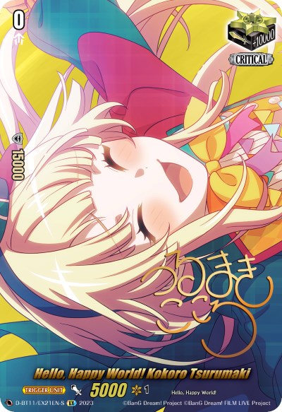 Hello, Happy World! Kokoro Tsurumaki (Signature) (D-BT11/EX21EN-S) [Clash of the Heroes]