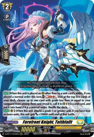 Forefront Knight, Teithfallt (D-BT11/012EN) [Clash of the Heroes]