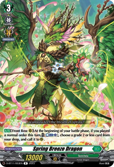 Spring Breeze Dragon (D-BT11/053EN) [Clash of the Heroes]