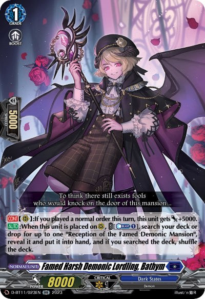 Famed Harsh Demonic Lordling, Bathym (D-BT11/023EN) [Clash of the Heroes]