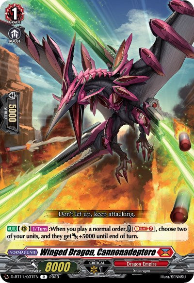 Winged Dragon, Cannonadeptero (D-BT11/037EN) [Clash of the Heroes]