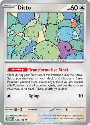 Ditto - 132/165 - Rare - Holofoil