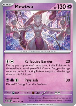 Mewtwo - 150/165 - Rare - Reverse Holofoil