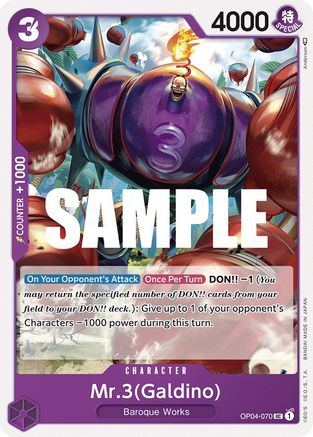 Mr.3 (Galdino) - OP04-070 - Uncommon