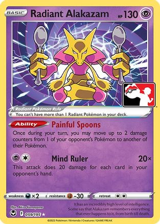 Radiant Alakazam - - Radiant Rare - Holofoil