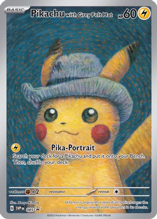 Pikachu with Grey Felt Hat - 085 - Promo