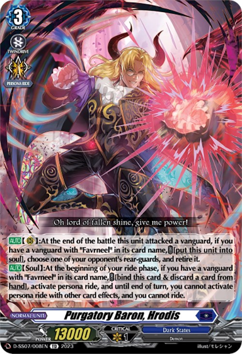 Purgatory Baron, Hrodis (D-SS07/008EN) [Trial Deck 7: Descendants of the Marine Emperor]