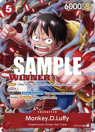 Monkey.D.Luffy (Winner Pack Vol. 5) - ST01-012 - Super Rare