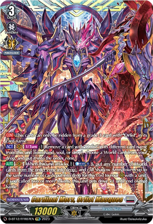 Cardinal Mors, Orfist Masques (D-BT12/FFR07EN) [Evenfall Onslaught]