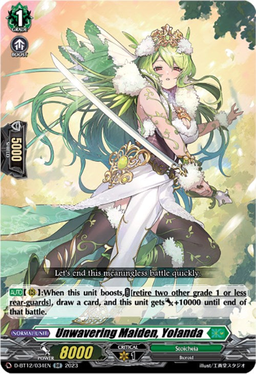 Unwavering Maiden, Yolanda (D-BT12/034EN) [Evenfall Onslaught]