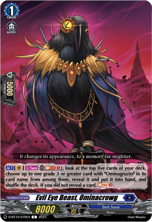 Evil Eye Beast, Ominacrowg (D-BT12/070EN) [Evenfall Onslaught]