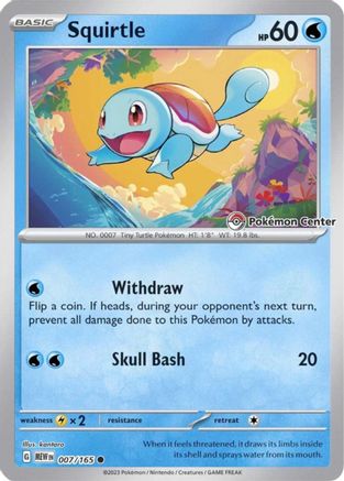 Squirtle - 007/165 - Promo - Reverse Holofoil