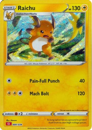Raichu - 009/034 - Classic Collection