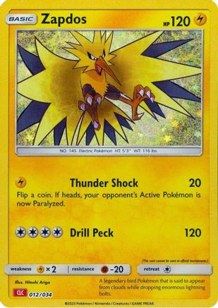 Zapdos - 012/034 - Classic Collection