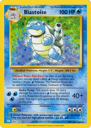 Blastoise - 003/034 - Classic Collection