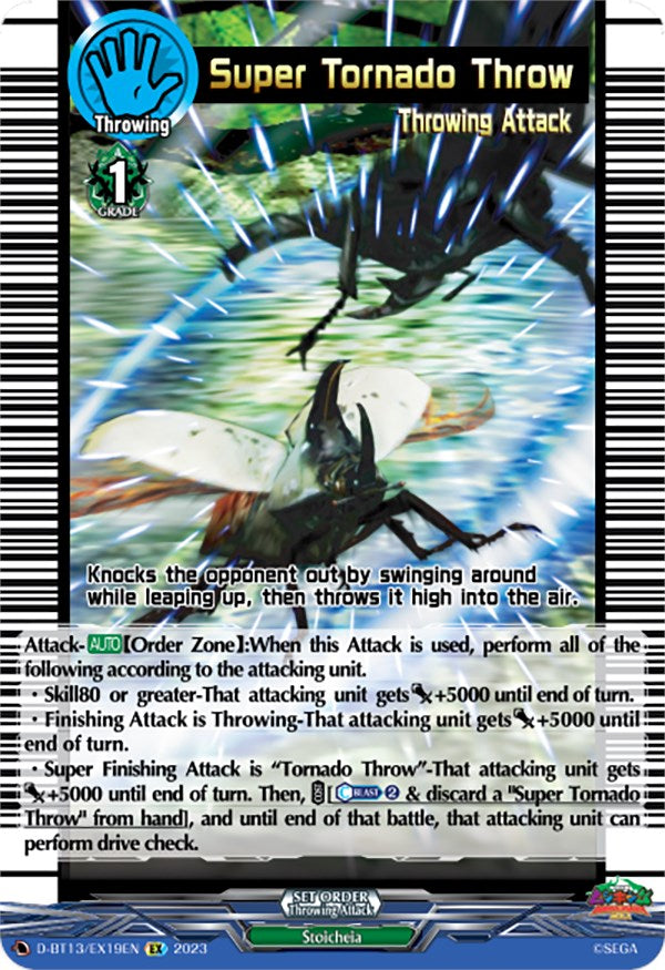 Super Tornado Throw (D-BT13/EX19EN) [Flight of Chakrabarthi]