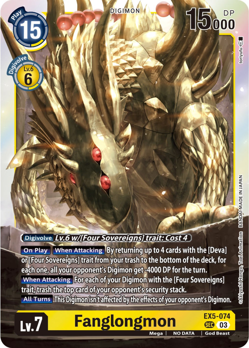 Fanglongmon [EX5-074] (Textured) [Animal Colosseum]