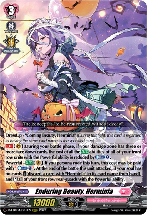 Enduring Beauty, Herminia (D-LBT04/001EN) [Lyrical Monasterio: Trick or Trick!]