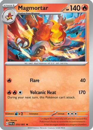 Magmortar - 010/091 - Rare - Reverse Holofoil