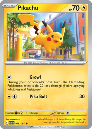 Pikachu - 018/091 - Common - Reverse Holofoil